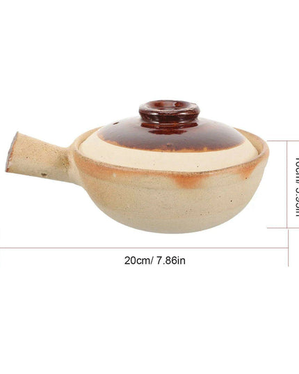 Rustic Charm Clay Casserole Pot - Versatile Earthenware Dish with Lid for Exquisite Home Cooking