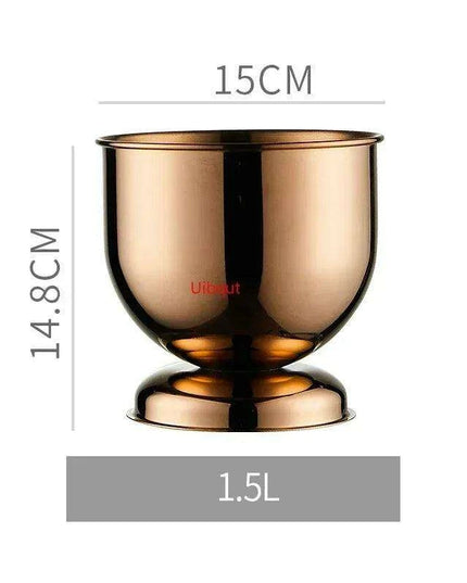 Majestic Deer Head Ice Bucket: Luxurious European Charm in Dual-Tone Design