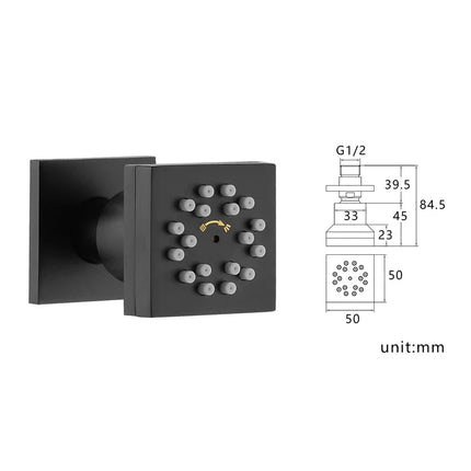 Adjustable Brass Bathroom Sprayer Jet Shower - Dual Function,