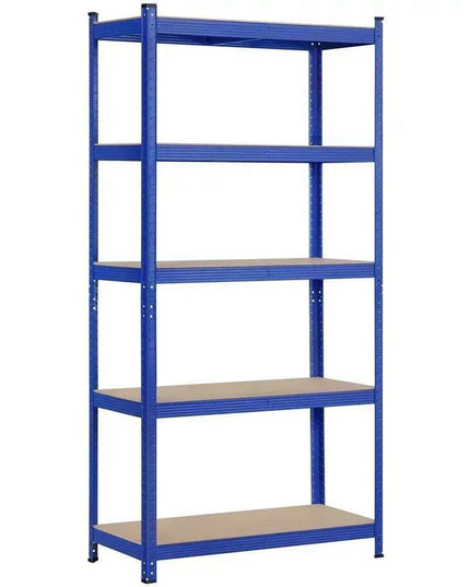 5-Tier Heavy-Duty Adjustable Metal Storage Rack - Versatile Organizer for Home, Garage, and Warehouse by SmileMart