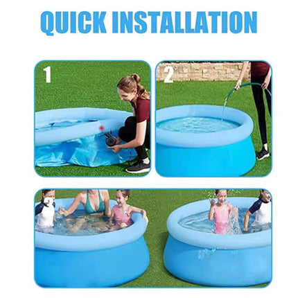 Inflatable Top Ring Swimming Pool - Easy Setup, Family-Friendl