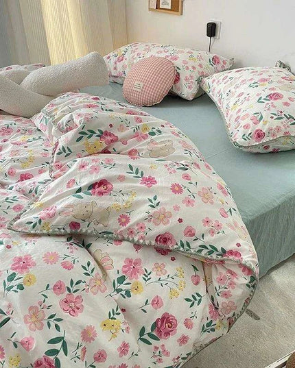 Charming Cherry Blossom Soft Washed Cotton Bedding Set