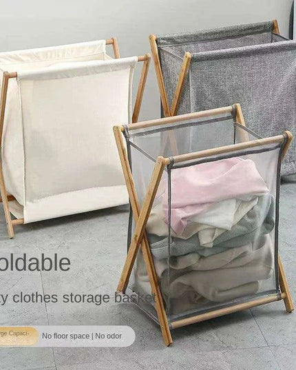 Eco-Friendly Bamboo Foldable Laundry Hamper - Stylish and Space-Saving Storage Solution