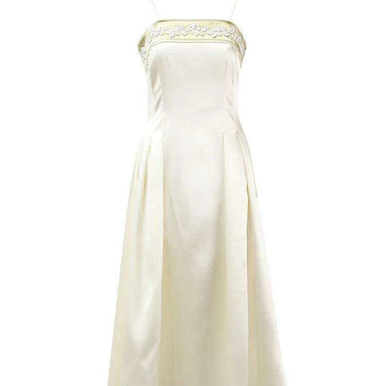 Chic Embroidered Strapless High-Waisted Evening Dress for Women