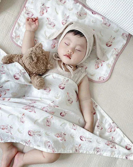 Print Bamboo Cotton Muslin Swaddle Blankets for Newborns