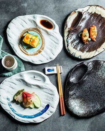 Artisanal Japanese Ceramic Plate for Elegant Dining Experiences
