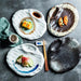 Japanese Artisanal Ceramic Irregular Plate for Elegant Dining