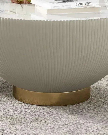 Sleek Bowl-Shaped Slate Coffee Table for Modern Living Areas