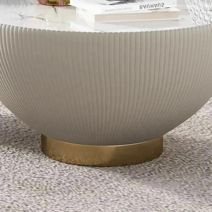 Sleek Bowl-Shaped Slate Coffee Table for Modern Living Areas