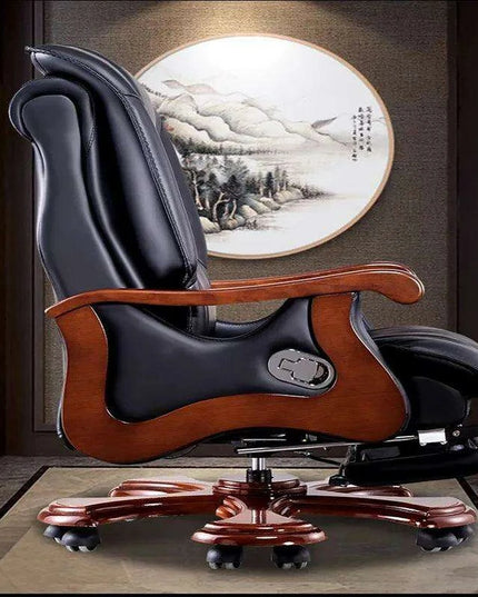 Ergonomic Luxury Leather Rolling Chair