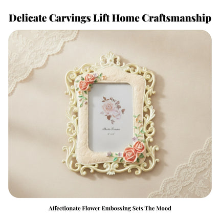 Shop1104398223 Lightweight Resin Baroque Photo Frame with Ornate Desig
