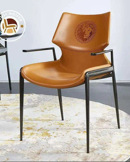 Sleek Modern Leather Dining Chair with Italian Flair