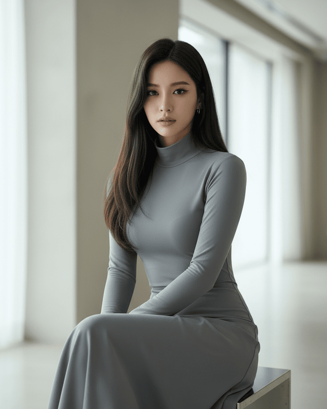 Women's Casual Turtleneck Long Sleeve Jumpsuit Bodysuit Tights