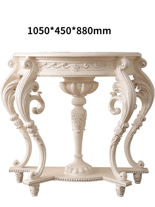Vintage European Elegance Console Table with Intricate Carvings - Timeless Style & Practical Design