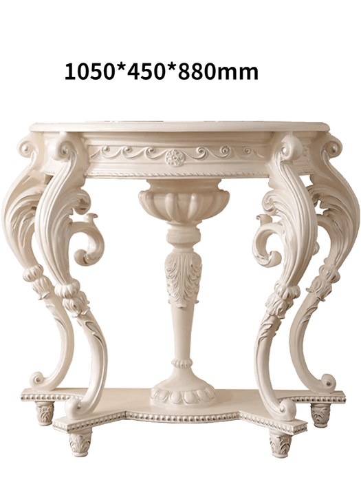 Elegant European Style Vintage Console Table with Built-in Drawer