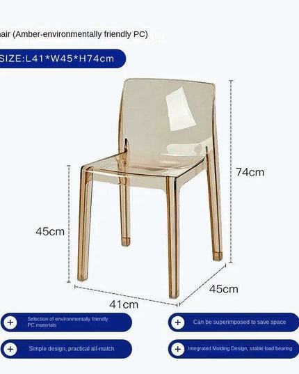 Stylish Clear Acrylic Dining Chairs - Modern Elegance for Your Space