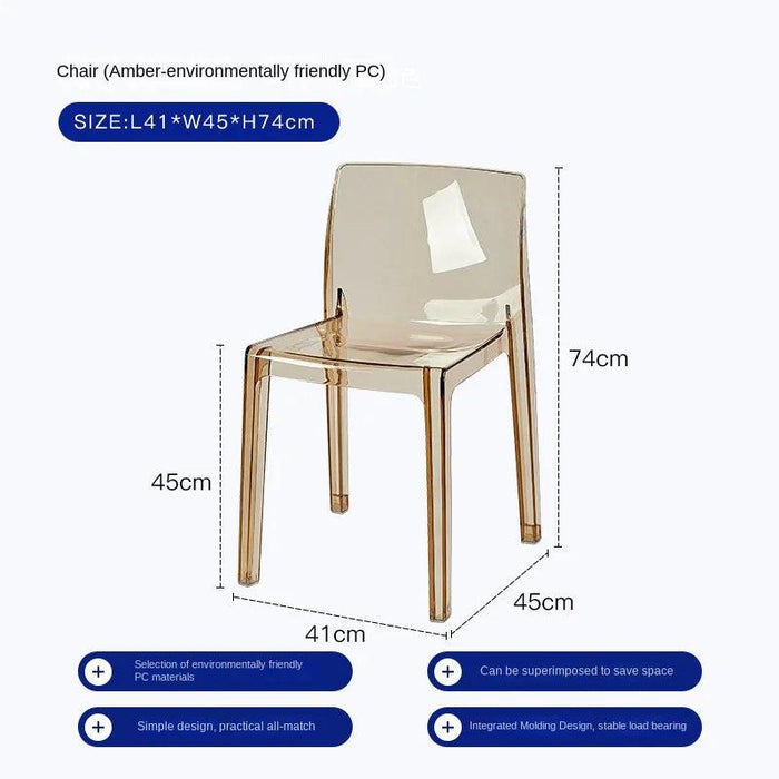 Stylish Clear Acrylic Dining Chairs - Modern Elegance for Your Space