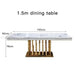 Exquisite Italian-Inspired White Marble Dining Set with Sleek Stainless Steel Chairs - Limited Edition