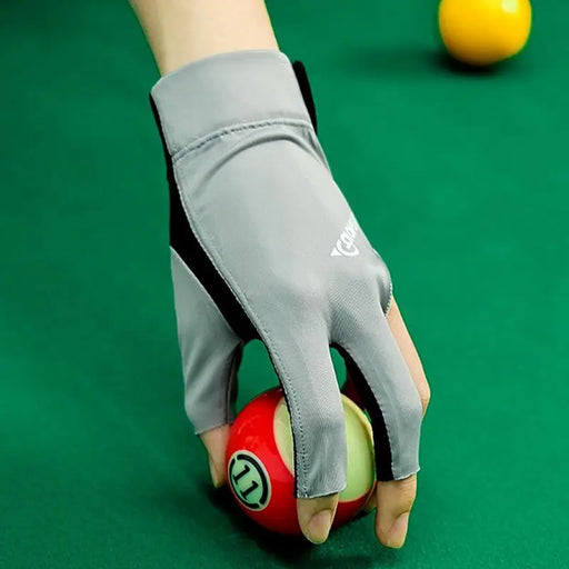 Open Finger Billiard Pool Gloves Adjustable Sticker Polyester Snooker Billiards Gloves Smooth Soft Portable Training Accessories