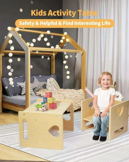 Versatile Montessori Activity Table and Chair Set for Independent Learning and Play