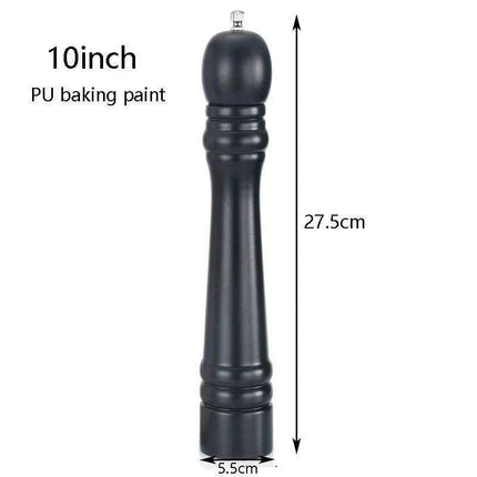 Elegant Solid Wood Adjustable Salt and Pepper Mill Set for Outdoor Dining