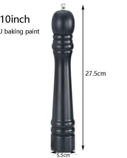 Elegant Solid Wood Adjustable Salt and Pepper Mill Set for Outdoor Dining