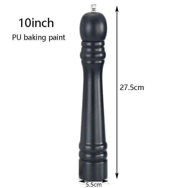 Elegant Solid Wood Adjustable Salt and Pepper Mill Set for Outdoor Dining