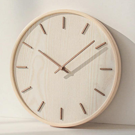 Japanese-Inspired Silent Wooden Wall Clock for Tranquil Spaces