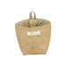 Versatile Foldable Jute and Cotton Storage Basket for Home and Travel