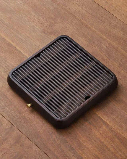 Bamboo Serving Tray for Tea and Coffee - 25cm Portable Wooden Tray