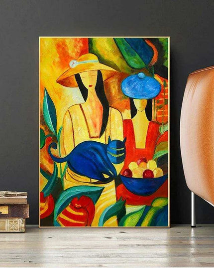 Sophisticated Elegance: Lady Canvas Artwork for Luxurious Home Design