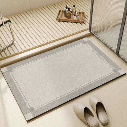 Chic Diatomite Bath Mat Set - Stylish Water-Absorbing Toilet Ensemble