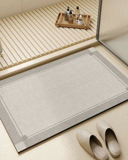 Chic Diatomite Bath Mat Set - Stylish Water-Absorbing Toilet Ensemble