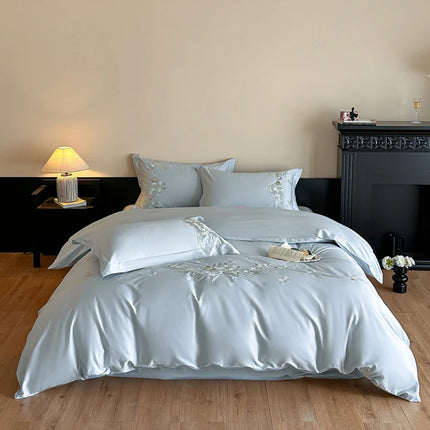 SVETANYA Cotton Embroidery Bedding Set - Double/Queen/King Size, Soft