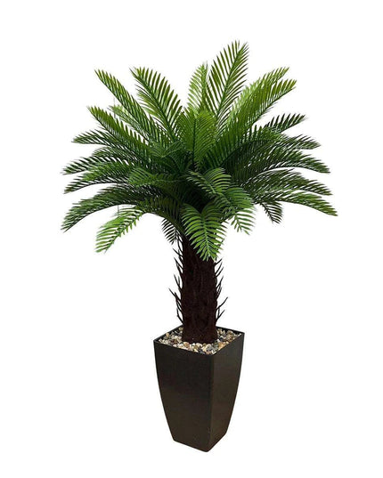 Lifelike Artificial Coconut Palm Tree with Elegant Planter - Ideal for Tropical Home and Garden Decor