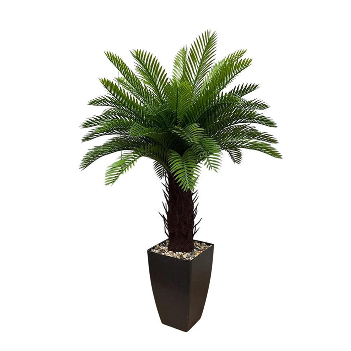 Lifelike Artificial Coconut Palm Tree with Elegant Planter - Ideal for Tropical Home and Garden Decor