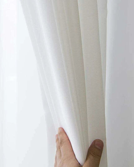 Modern Solid White Sheer Curtains