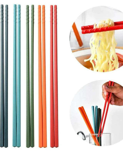 Colorful Non-Slip Silicone Chopsticks Set - Perfect for Sushi, Noodles, and Gifting