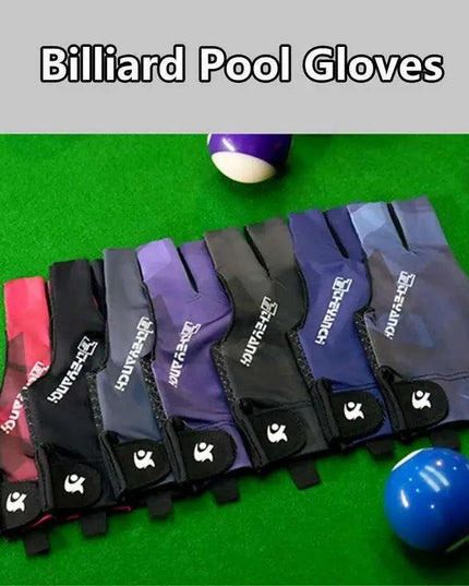 Left-Handed Billiards Glove - Three-Finger Design for Superior Performance