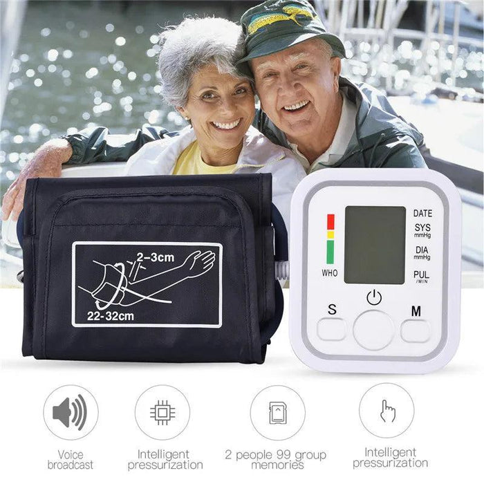 Smart Voice-Controlled Digital Arm Blood Pressure Monitor for Home Health Management