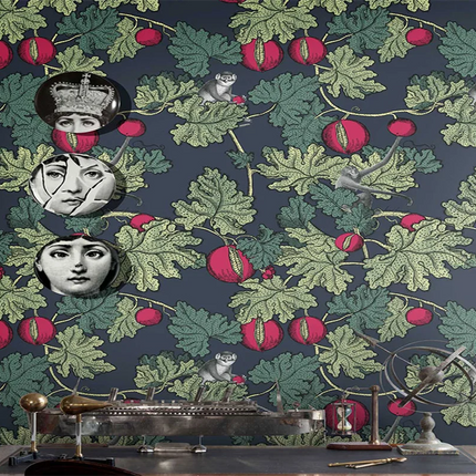 Tropical Monkey Wall Mural – Custom-Size, Multiple Finishes