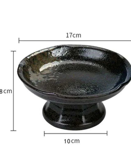 Sophisticated Japanese Ceramic Snack Plate Collection with Unique Elevated Saucer