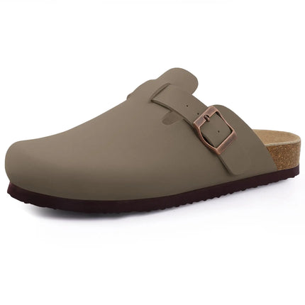 Comwarm Fashion Women's Suede Mules Slippers Men Clogs Cork Insole Sandals With Arch Support Outdoor Beach Slides Home Shoes comwarm-fashion-womens-suede-mules-slippers-men-clogs-cork-insole-sandals-with-arch-support-outdoor-beach-slides-home-shoes