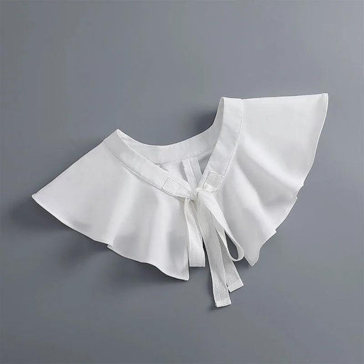 Embroidered Lace Detachable Collar for Women - Elegant White Shawl Accessory