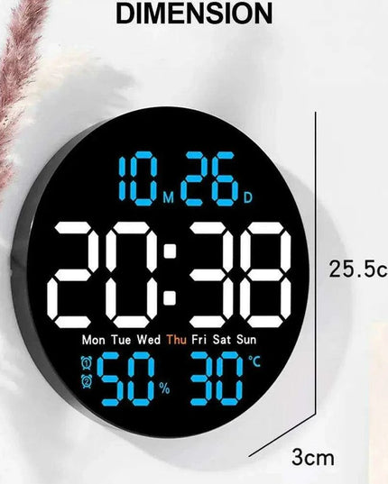 Vibrant Remote-Controlled LED Calendar Clock with Dual Alarms and Temperature Display for Home Decor