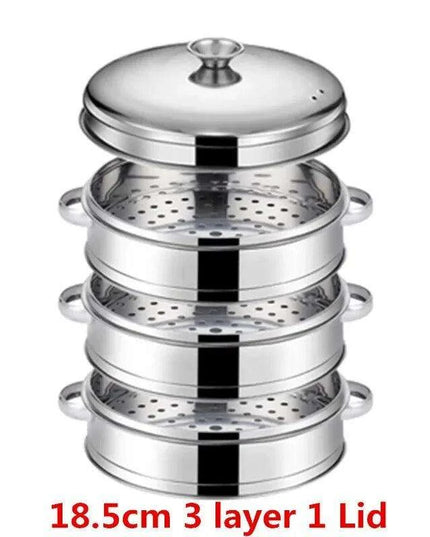 Bamboo Steamer Pot Combo with Stainless Steel Accessories for Ultimate Steaming