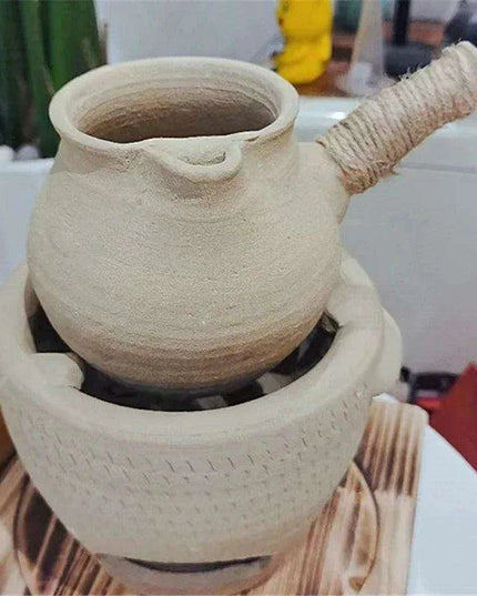Artisanal Clay Tea Brewing Set with Handcrafted Justice Cup for an Elevated Experience