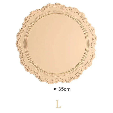 Elegant Embossed Flower Silicone Placemats - Enhance Your Dining Experience