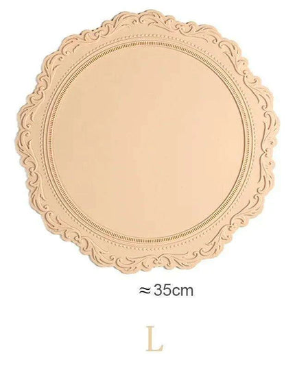 Elegant Embossed Flower Silicone Placemats - Enhance Your Dining Experience