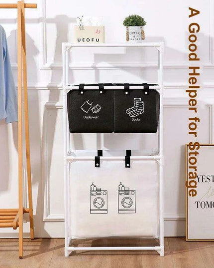 Laundry Organization System with Foldable Multi-layer Grid Design